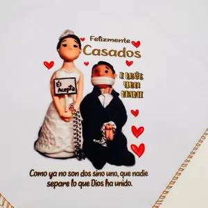 12pcs 10x10 In 100% Polyester Dinner Napkins, Tableware with Love Notes for Wedding Celebrations