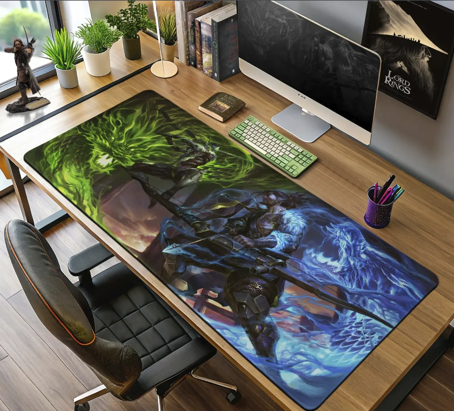 Overwatch Genji Hanzo Mouse Pad, Game Brothers Gaming Desk Mat