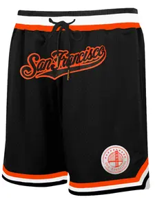 Men's Letter Embroidery Shorts, Casual Loose Zipper Pocket Shorts for Daily Wear, Men's Bottoms for All Seasons, Logo Shorts