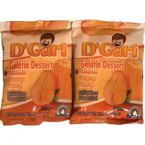 D Gari Pack of 2 Mango Gelatin 4.2oz, Prepare with Water, Quick Snacks, Mango Dessert, Gelatin, Mix, Mexico, Powder