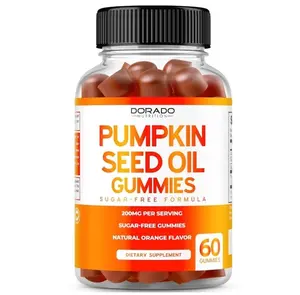 Pumpkin Seed Oil Gummies 4000mg Sugar Free Gummy Supplement with Pumpkin Seed Extract for Adults - Delicious Orange Flavor , Non GMO - Gluten Free , Vegan Supplement & USA Made (60 Capsules)