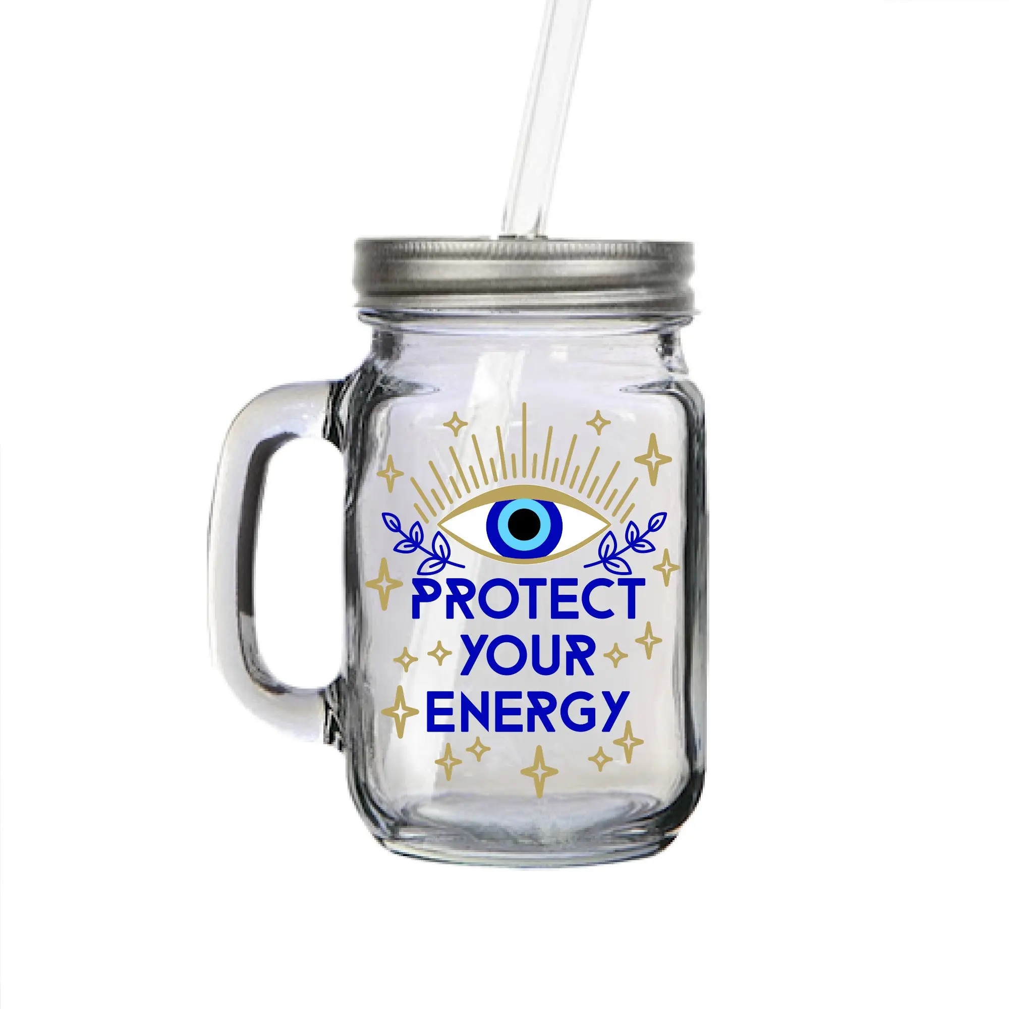 Protect Your Energy Stars Mason Jar Mug