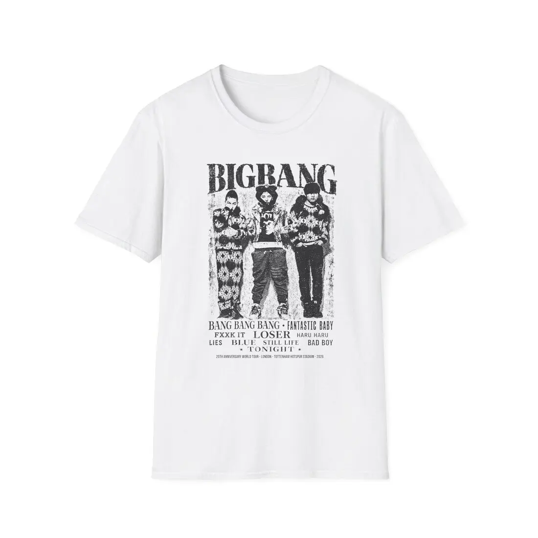Bigbang London 2026 Tottenham Hotspur Stadium T-shirt, Unisex S-5XL Graphic Tee