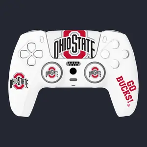 VarsityGripz Ohio State Starter Bundle - Official Controller Cover - Scarlet Gray Design - Premium Silicone - Plug & Play