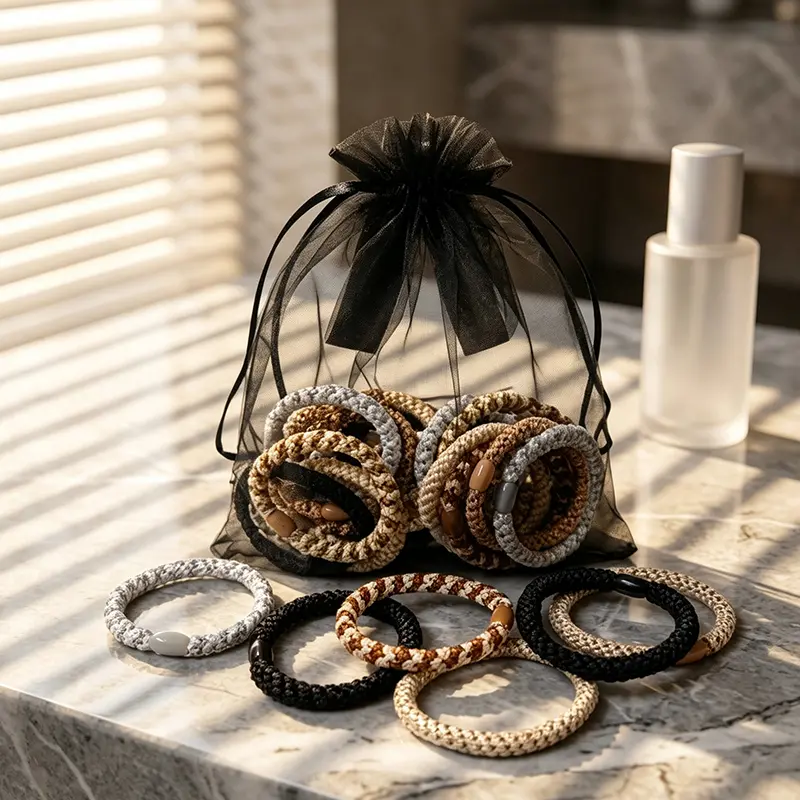 20PCS Set, Bulk Stretchy Hair Ropes, High‑Elasticity, Tortoiseshell Earth‑Tones Black Assorted Colors Set,Thickened Heavy‑Duty High Ponytail Hair Ties, Hair Tie, Soft Elastic Hair Tie,Elastic Hair Accessory, Hair Accessories for Women & Girls