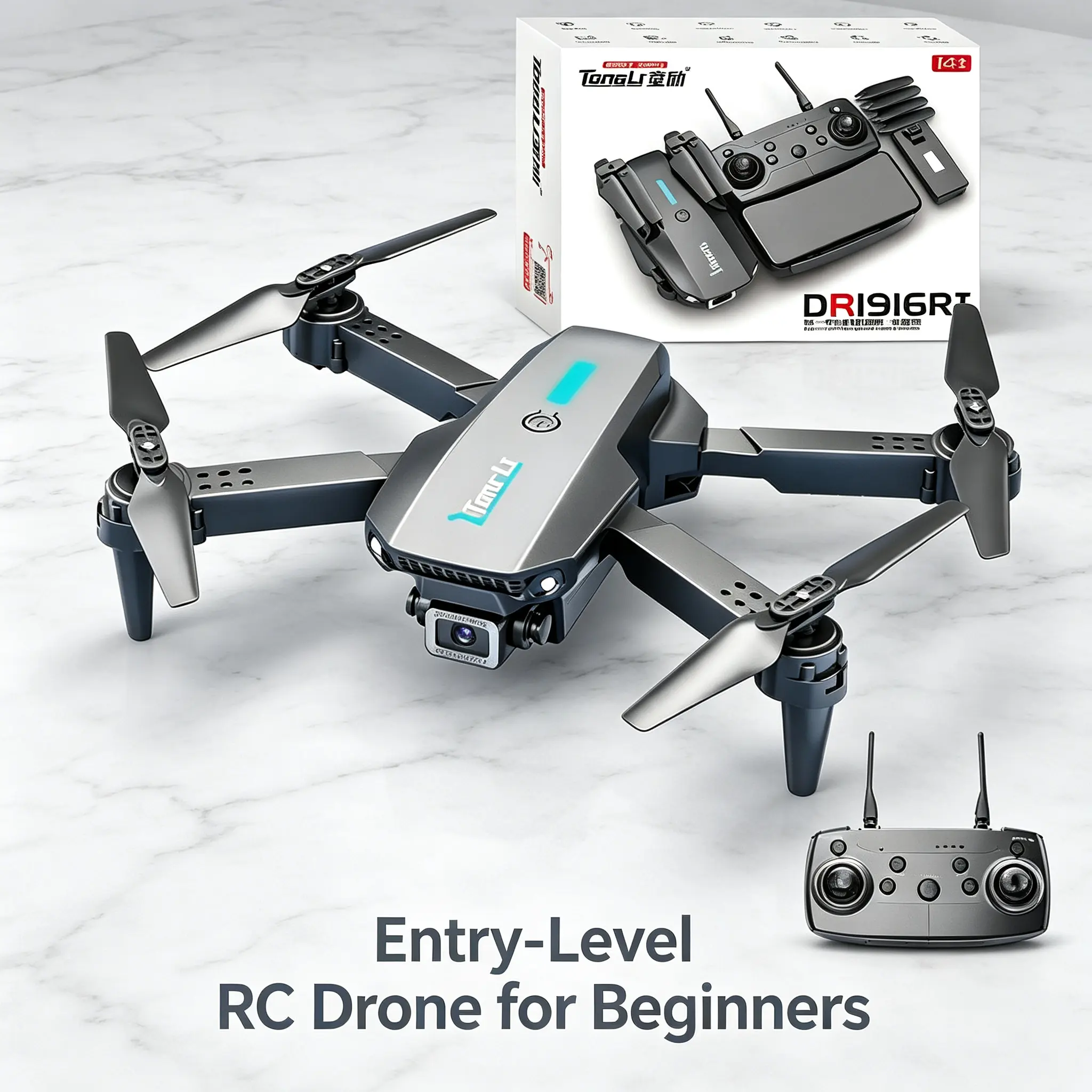 Tongli HD Camera RC Drone Quadcopter for Kids, Electric Remote Control Flying Toy with Low Power Reminder, Drop-Proof/Shatterproof Design, Altitude Hold, 1-Key Takeoff & Landing, Home Leisure Christmas Gift