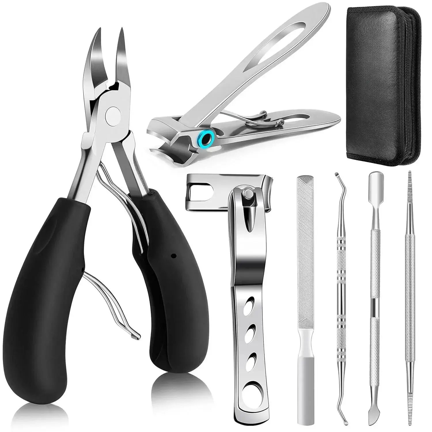 Toenail Clippers for Seniors Thick Toenails, Heavy Duty Toe Nail Clippers Adult Thick Nails Long Handle, Large Toenail Clippers for Thick Nails