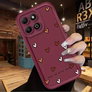 Simple Cute Heart-Shaped TPU Case for iPhone 17 Pro Max 16 16e 15 14 Plus 13 12 Mini 11 Air X XS Straight Edge Drop-Resistant Rugged Durable Cover Shell Gift 2D printing