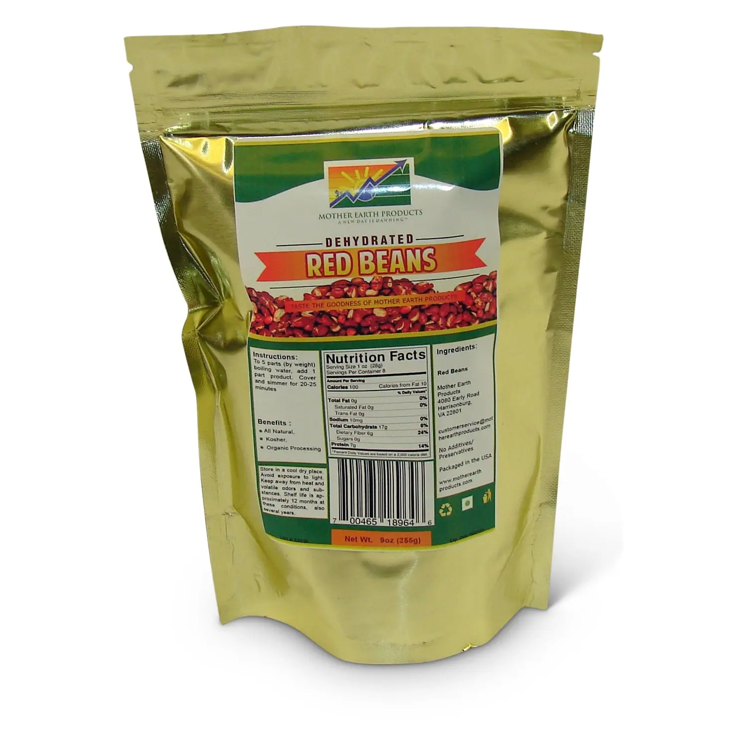 Dehydrated Red Beans - Fully Pre-Cooked & Ready in 20 Mins - High in Protein, Iron, and Fiber - Ideal for Daily Meals, Outdoor Adventures, and Emergency Storage - 100% Red Beans, No Additives