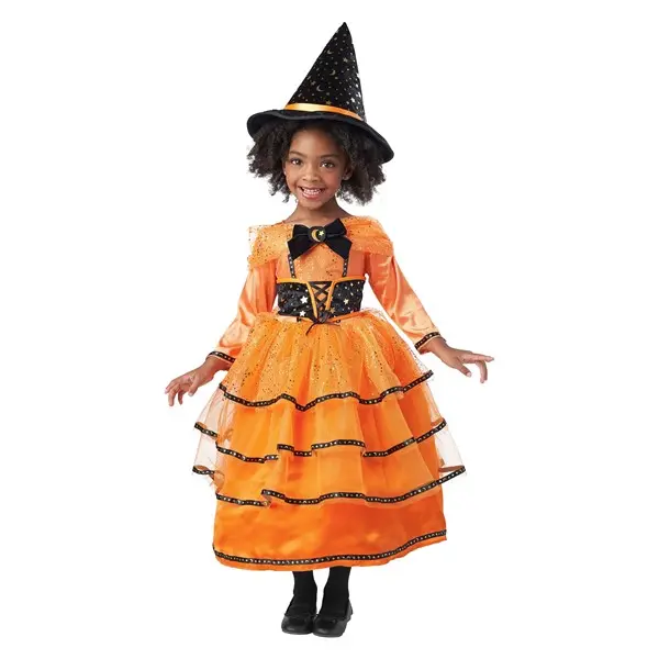 Girl's Toddler Midnight Pumpkin Patch Witch Costume