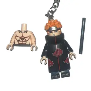 Naruto anime mini figures keychains (pain, Kisame, kabuto, gaara, kakashi, zabuza, haku, rock Lee, jiraiya)