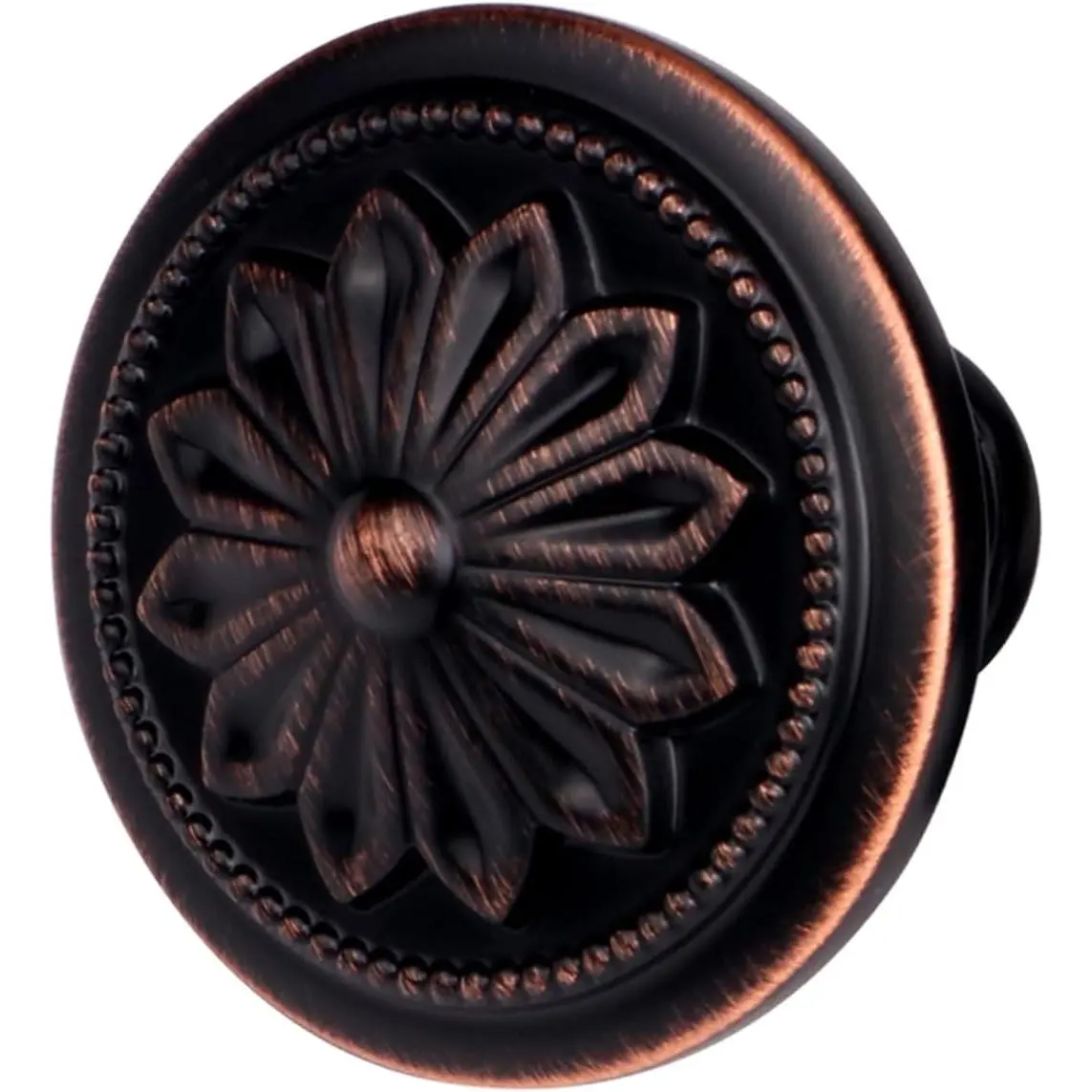 12 Pack Oil Rubbed Bronze Cabinet Knobs, Bronze Kitchen Cabinet Knobs for Cabinets and Drawers,1-2/5" Round Antique Bronze Bifold Closet Door Knobs  Drawer Knobs