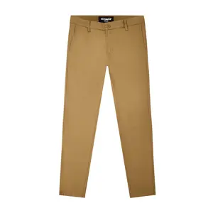 Men Essential Chino Pants Classic Cotton Slim Fit Pocket Tapered 2026