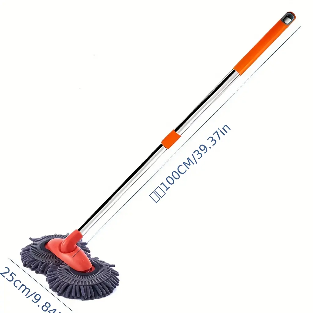 Chenille Car Cleaning Brush with Telescopic Pole Ultra Fine Fiber Scratch Free Mop 360 Degree No Blind Spot Cleaning Adjustable Extendable Handle for Car Wash Detailing Exterior Interior