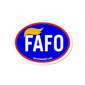 FAFO Magnet - F Around and Find Out Full Color Oval Magnet