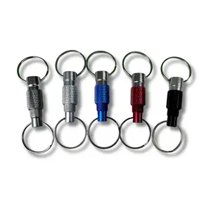 Quick Release Keychain - Detachable Key Ring in Solid Colors Lightweight Rust Resistant Aluminum Alloy for Everyday Convenience in Multiple Colors