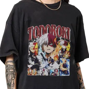 Todoroki Graphic Tee for My Hero Academia Fans H9B