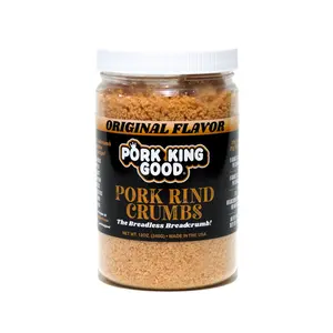 Pork King Good Pork Rind Crumbs Original Flavor -  Zero Carb, Breadcrumb and Panko Substitute