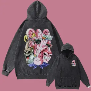 Majin Buu Oversized Hoodie Dragon Ball Anime Featuring Iconic Villain Artwork