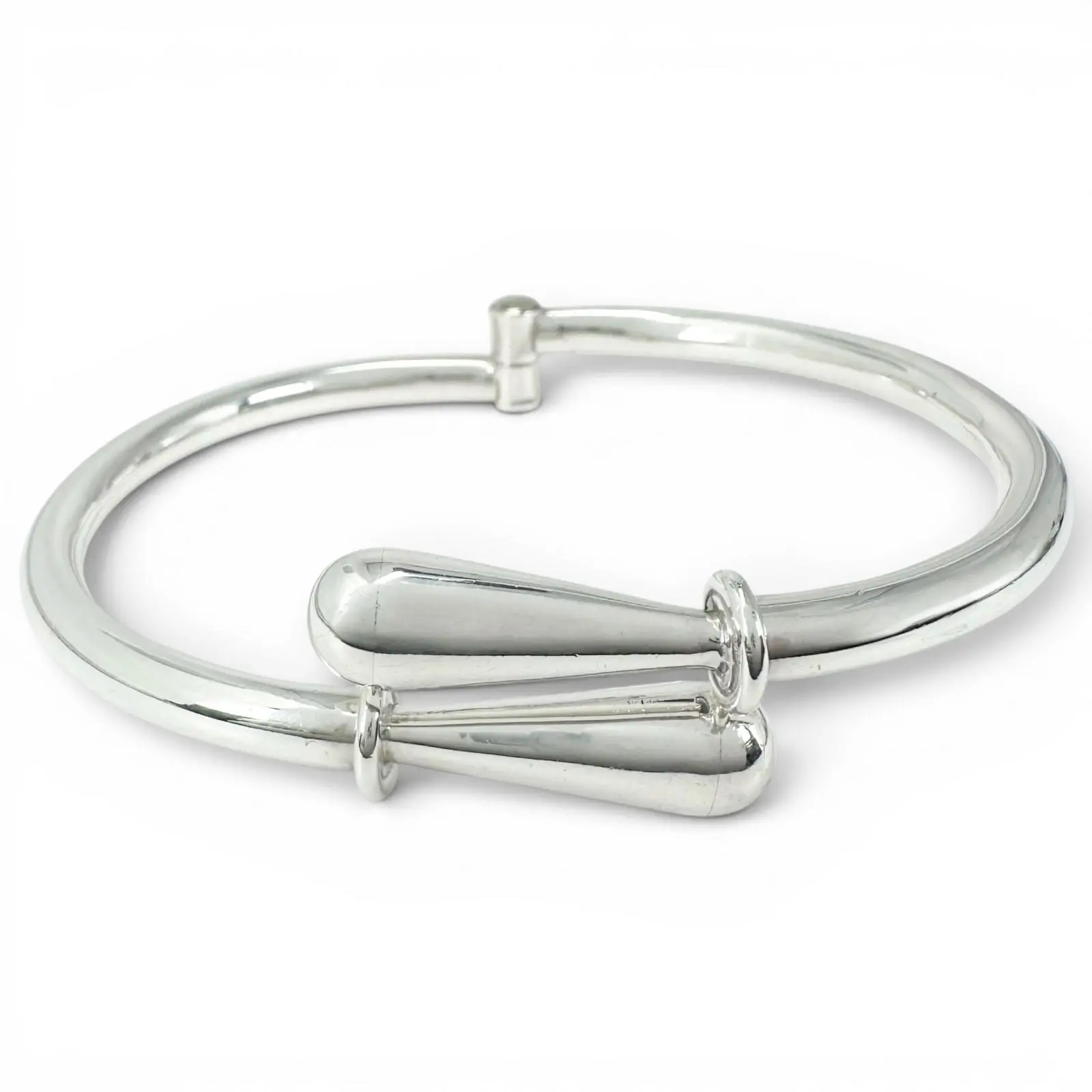 Pre-owned Tiffany & Co. Sterling Silver 925 (Ag925) Small Leather Goods Silver Bangle