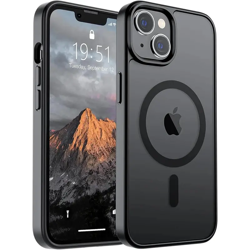 Magnetic Protective Phone Case for iPhone 17/16/16E/15/14/13/12/11 ProMax/Pro/Plus, MagSafe Fit, 10 FT Military Grade Drop Proof, Durable Slim Translucent Matte Shockproof Cover with Soft Skin-Friendly Touch, Iphone Series