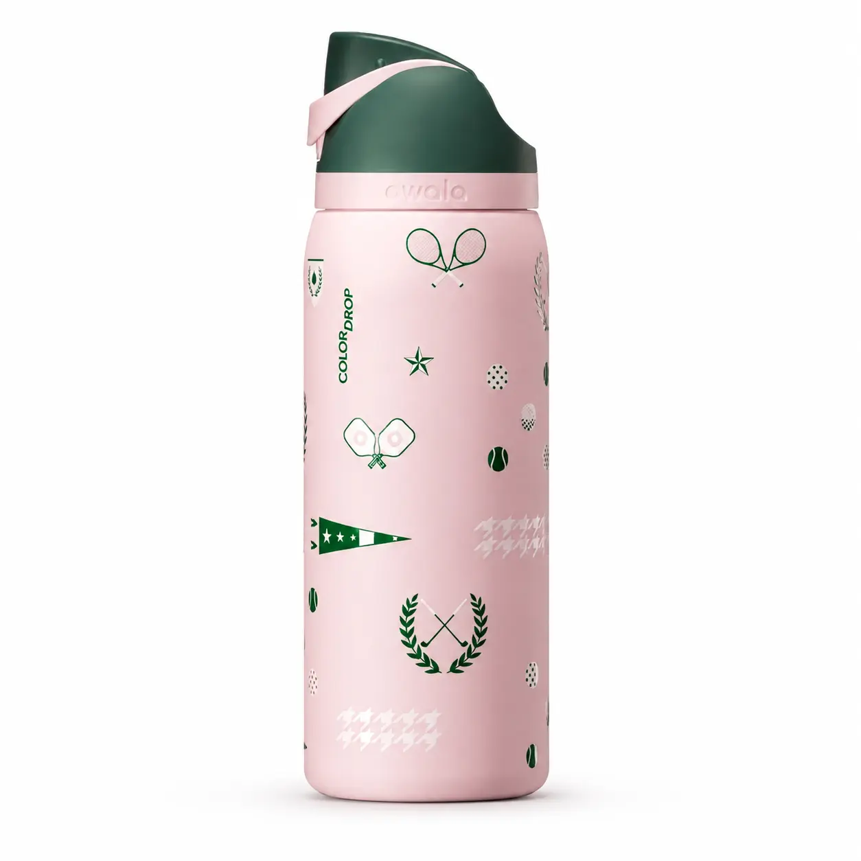 Owala 32oz FreeSip Water Bottle with Straw, Stainless Steel Vacuum Insulated Sports Bottle,Pink Lovely  Leak Resistant Travel Bottle for Women Gym School Office & Daily Hydration