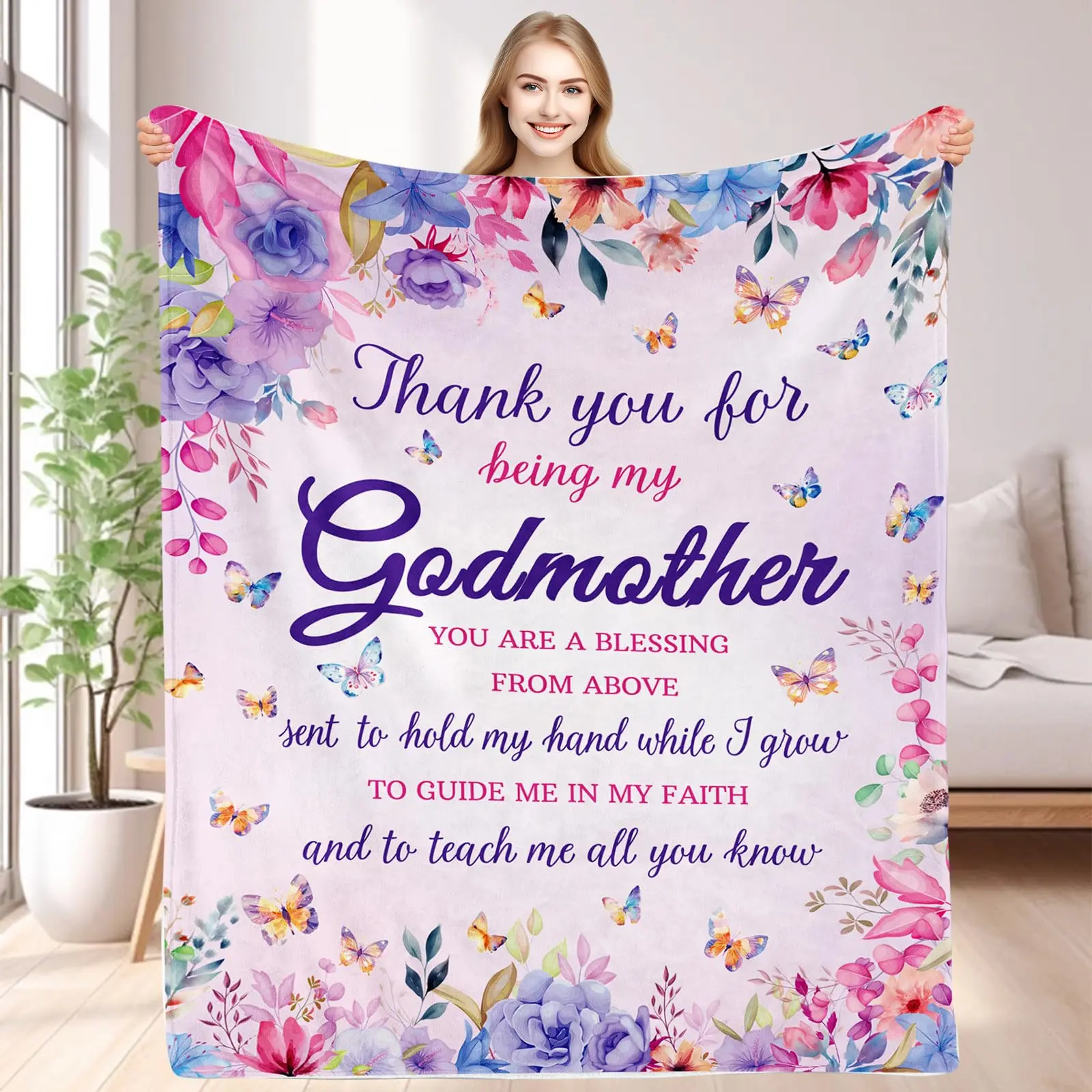 Godmother Gift - Godmother Gifts Blanket from Godchild, Christian Gifts 50×60