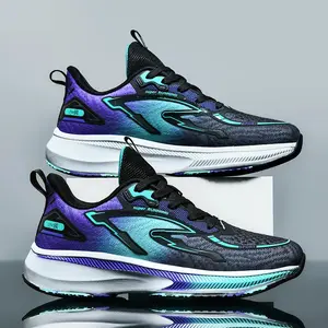 Manufacturer New Design Custom logo Shoes Sport Men SneakerBreathable Shock Absorption  Running Training Sneakers
