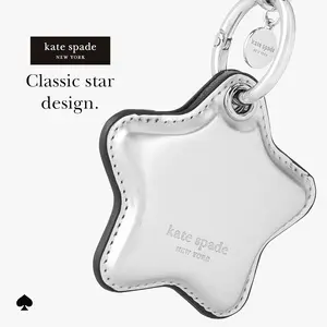 kate spade new york AirTag Charm Keychain - Star-Shaped AirTag Holder with Luxe Ring Clip for Bags, Luggage, Keys, and More