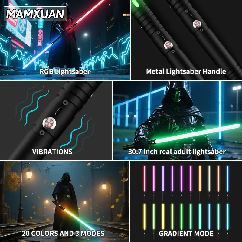 MAMXUAN,,Dueling Double Light Saber,Adult light saber,Metal Hilt