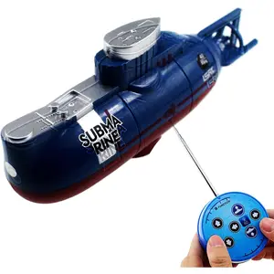 RC Submarine Toy Remote Control Boat Ship Electric Dive for Fish Tank Water Tub Kids Birthday Gift (Blue) crab