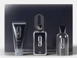 Afnan 9Pm Alcohol-Based Arabian Fragrance Set for Adults - 3-Piece Bundle with 3.4 oz EDP Spray, 5 oz Gel, 5 oz Body Spray - Unisex Perfumes Set