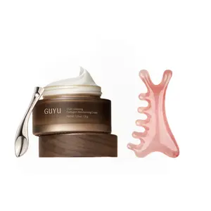 GUYU Elixir Ginseng Collagen Moisturizing Cream - Anti-Aging, Wrinkle Solution, Firming, Hydrating, Radiance Boost, 1.05oz, with Gua Sha Tool, essence cream, serum, moisturizer, face cream, Repairing Brightening