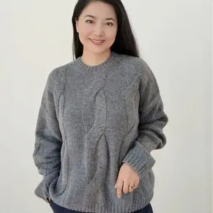 100% Wool Complex Gray Sweater