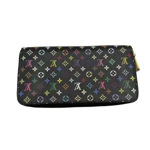 Pre-owned Louis Vuitton france wallet H2 Lv black three colour zipper 57267