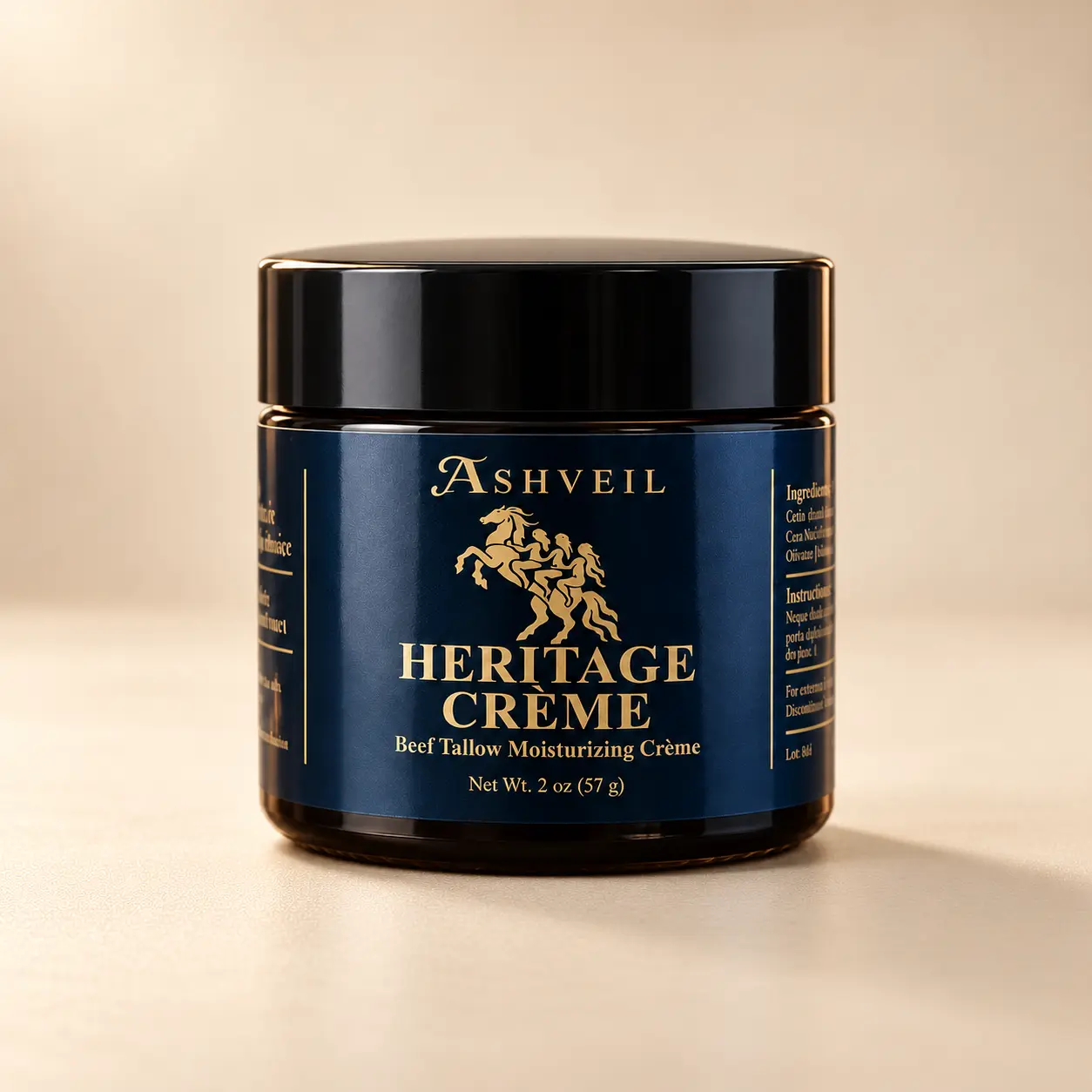 Ashveil Heritage Crème Moisturizing Beef Tallow 2 oz Jar