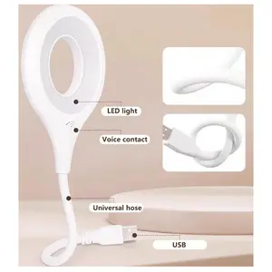 Voice Control USB LED Night Light! Smart Dimmable Color Changing Portable Nightlight for Bedroom Hallway Desk, 1 Pack