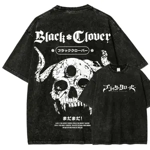 Black Clover Unisex Fit Washed T-Shirt7