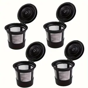 Reusable Coffee Filter Cup, 3 Counts BPA Free Universal Fit Refillable Coffee Filter Cup, Coffee Making Tool for Home Office Use