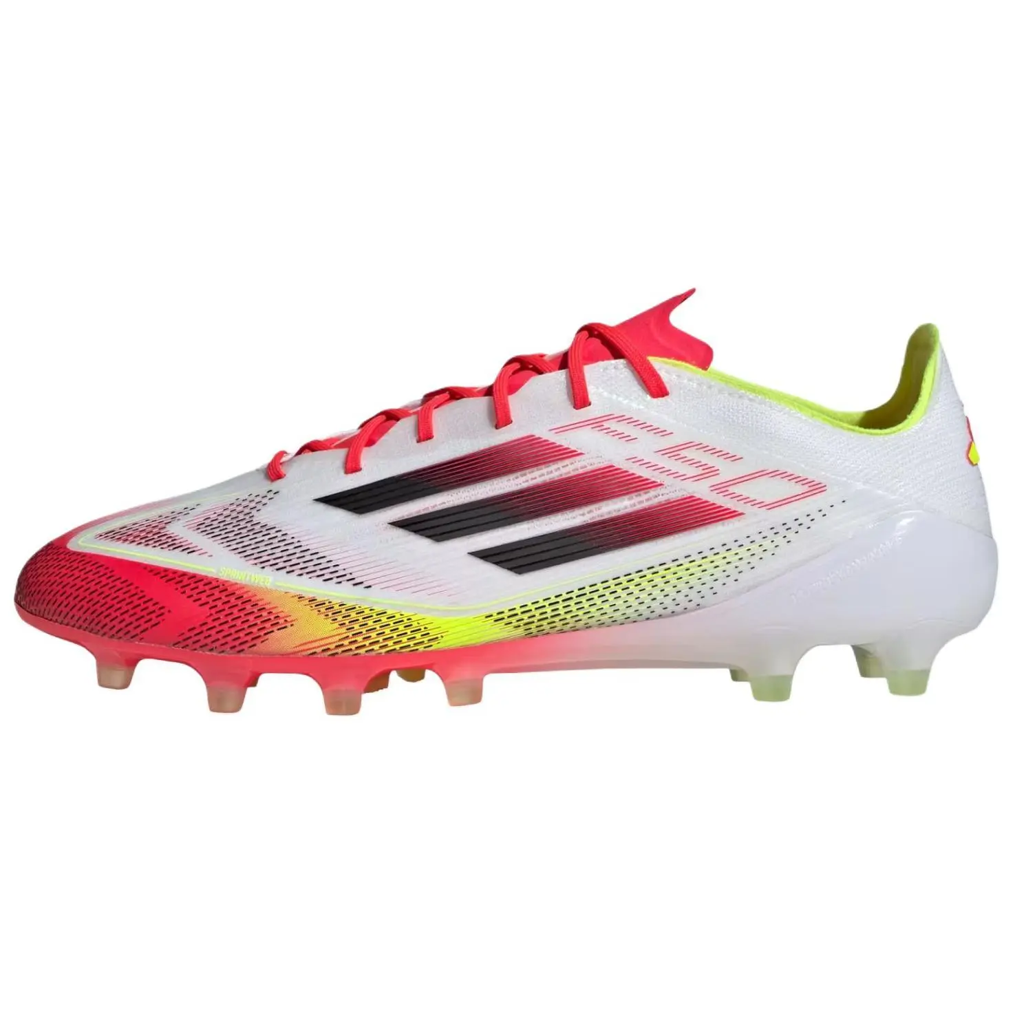 Adidas F50 Elite AG Solar Pack Durable Non-slip Soccer Cleats Unisex Cloud White Core Black Yellow IE1265