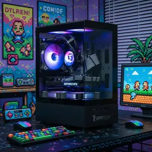 VIPRTECH Stryker 4.0 Liquid-Cooled Gaming PC | AMD Ryzen 7 4.4GHz | RTX 5060 8GB | 16GB DDR4 | 1TB SSD