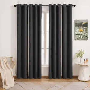 4 Panel Blackout Luxury Soft Solid Curtains for Living Room Bedroom