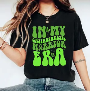 Gastroparesis Awareness T-Shirt, In My Gastroparesis Warrior Era Shirt, Green Ribbon Tee, Gastroparesis Survivor Gifts Tee, Gastroparesis Fighter Shirt.
