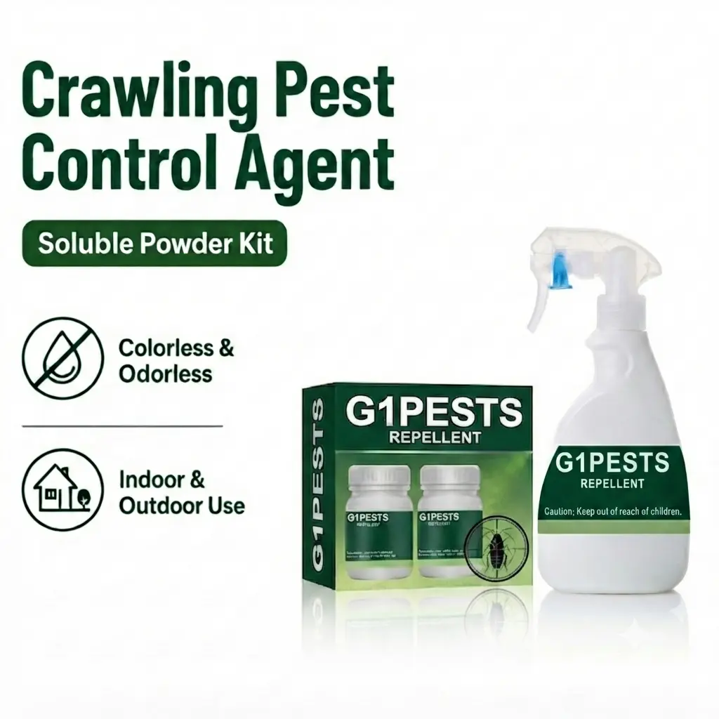 Pest Control Concentrated Powder Agent - Eliminates 40+ Household Pests (Roaches, Ants, Spiders, Bed Bugs), Kid & Pet Safe When Used Correctly, Indoor & Outdoor Protection, Mixes Into 1 Gal Effective Insect Spray