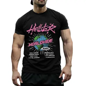 Summer Casual Hell Star Earth Print T-shirt Men's T-shirt Summer Casual Short Sleeve T-shirt - T shirt