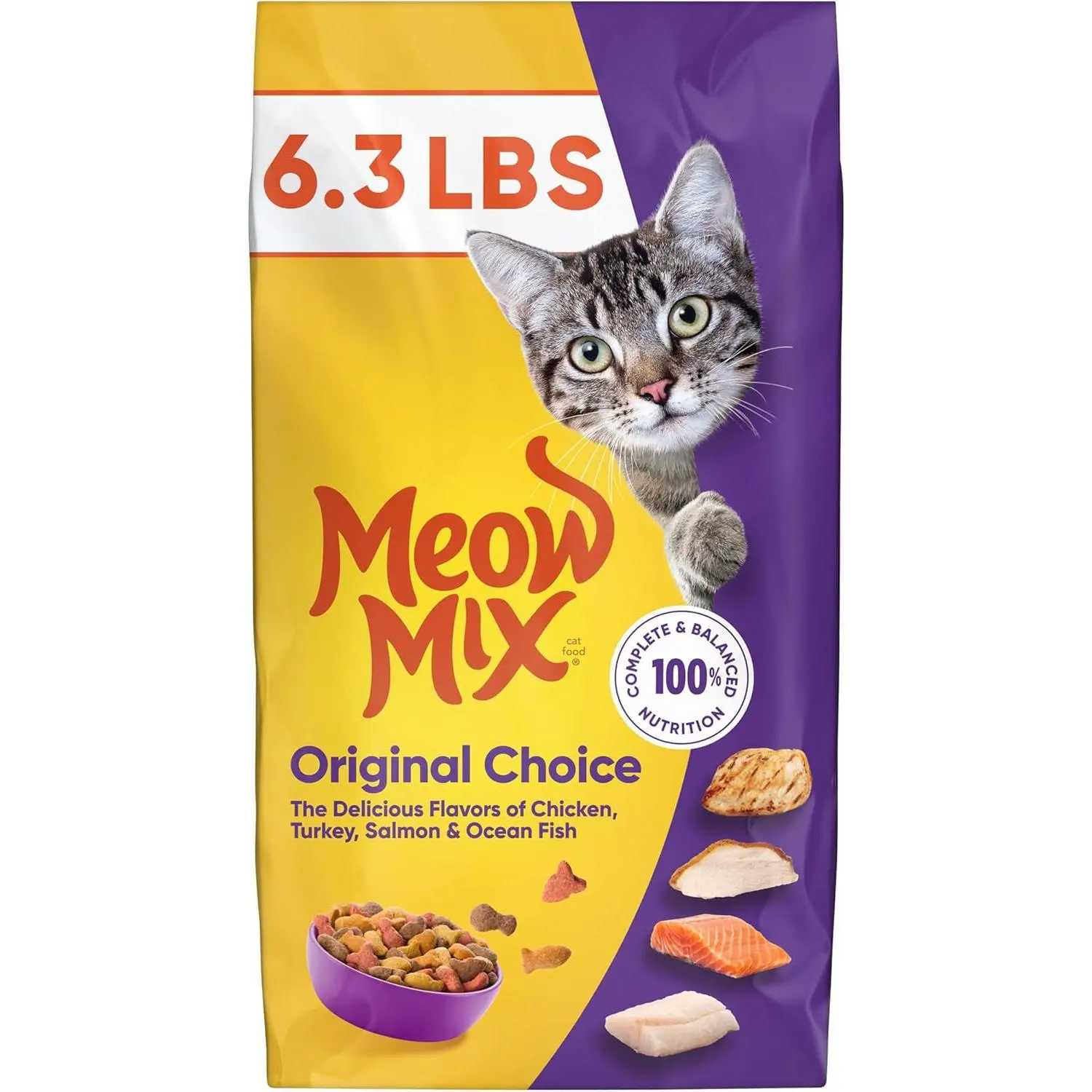 Meow Mix Original Choice Dry Cat Food, 6.3 Pound Bag Meow Mix Original Choice Dry Cat Food, 6.3 Pound Bag