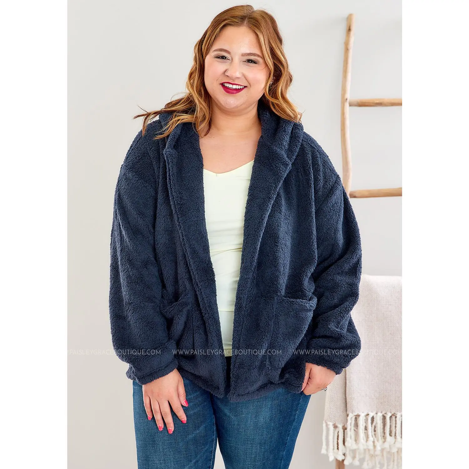 Call Me Cozy Jacket/Cardi - Navy - FINAL SALE