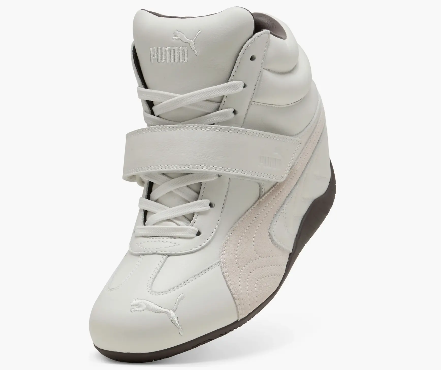 Puma Speedcat Wedge White Brown Women's Sneaker - Authentic Brand
