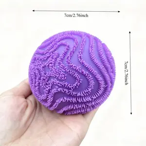 Fuzz Ball Wonder Waves Vent Ball Squishy Toy Soft Textured Stress Relief Fidget Ball Squeeze Toy for Adults Anti-anxiety Toy