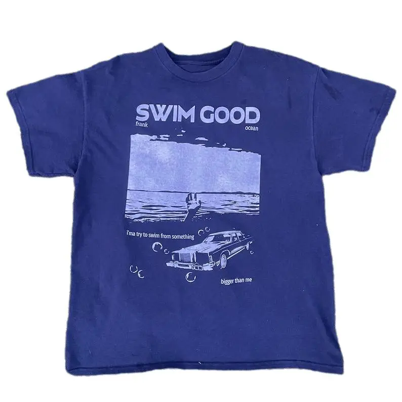 [Sale Up To 30%] Swim Good Fr.nk 0cean T shirt, Fr.nk 0cean Graphic Tee, Fr.nk 0cean Merch, Rap Shirt, Bl0nd, Frank unisex gift, Frank Concert T-Shirt Casual Classic Cotton Fabric